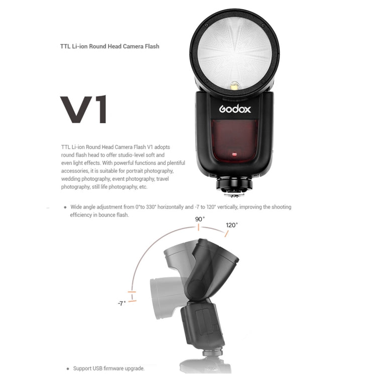 Godox V1F Round Head TTL Flash Speedlite for FUJIFILM, V1F for FUJIFILM
