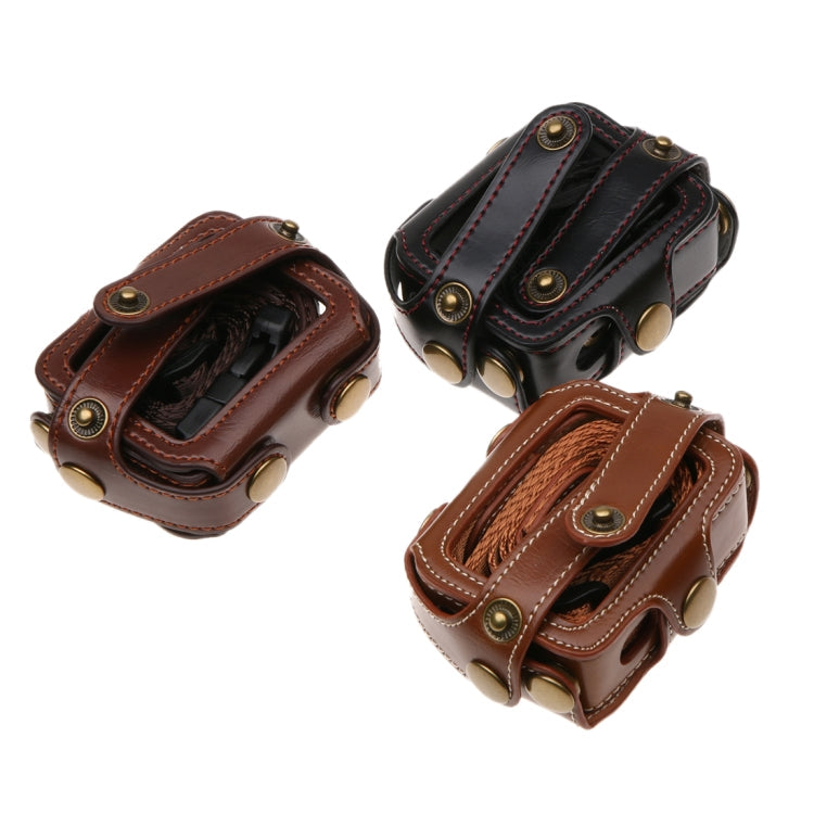 For GoPro HERO7 Black /6 /5  PU Leather Housing Case with Neck Strap & Buttons, PU Leather (Brown), PU Leather (Coffee), PU Leather (Black)