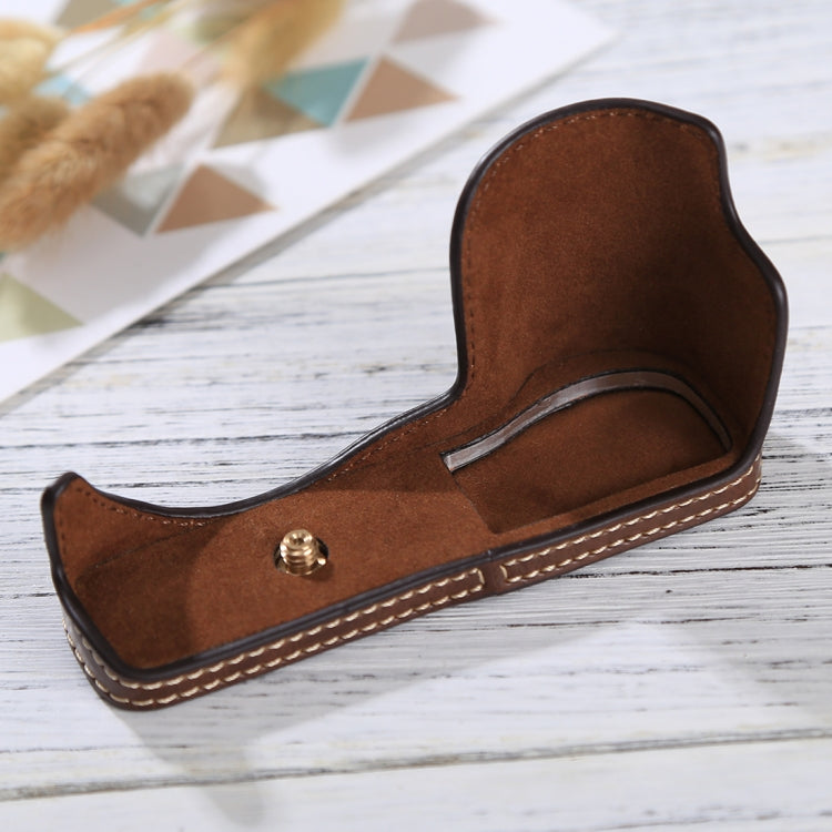 1/4 inch Thread PU Leather Camera Half Case Base for Sony ILCE-5100 / A5100, For Sony A5100
