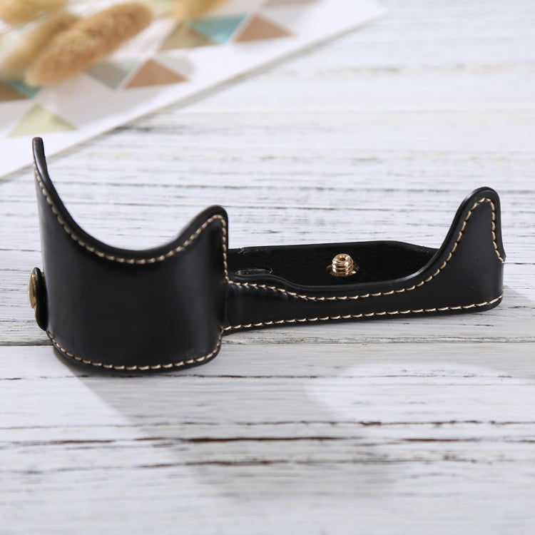 1/4 inch Thread PU Leather Camera Half Case Base for Sony ILCE-6000 / A6000, For Sony A6000