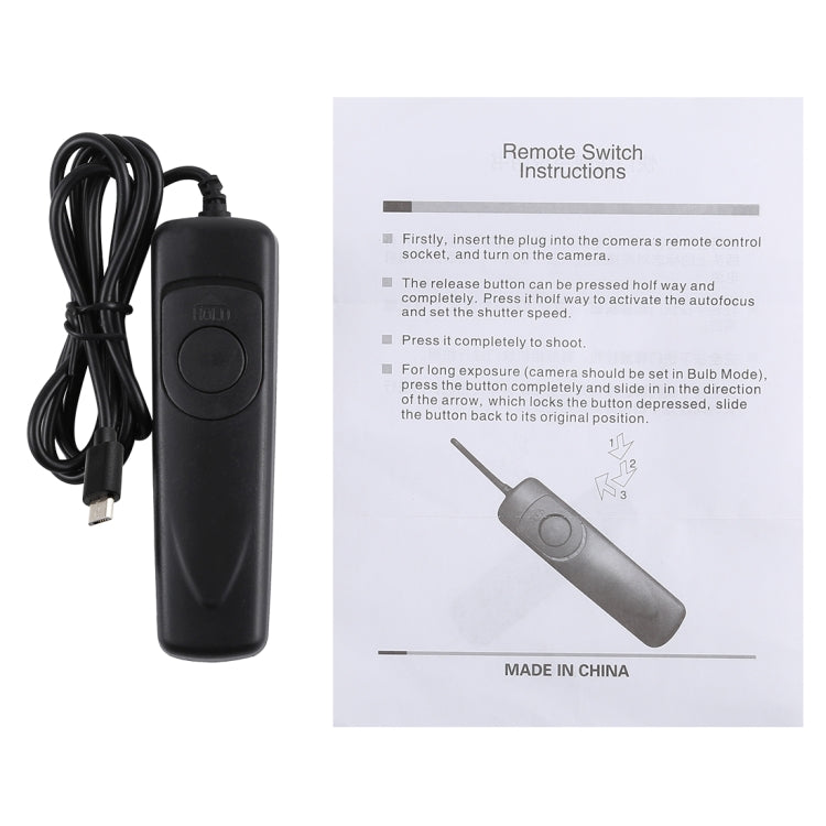 Cuely RR-90 Remote Switch Shutter Release Cord for Fujifilm X-T100 / X-Pro 2 / X-T1 / X-T20 / X-T10 / X30 / X-E2 / X-A10 / X-A3 / X-A2 / X100F / X100T, RR-90