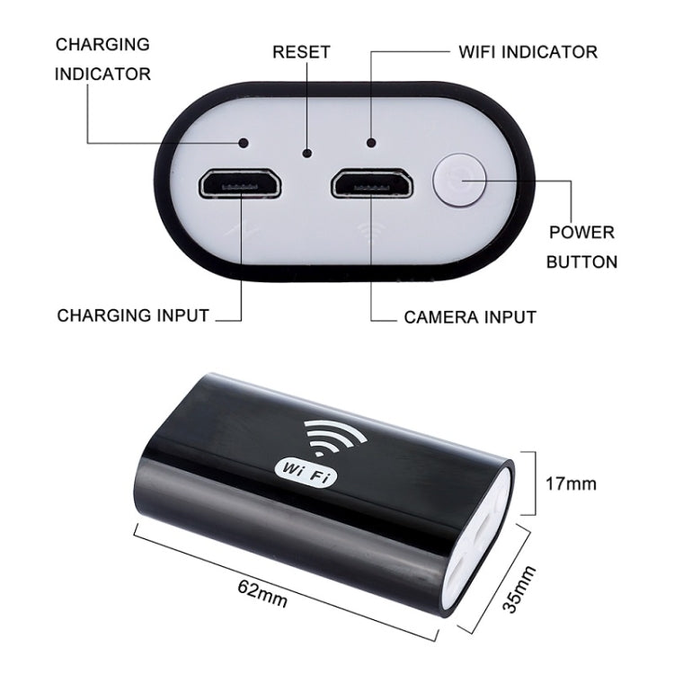 F99 HD Mobile Phone Endoscope, 8mm Waterproof Pipe Endoscope, Wifi Version, Flexible Cord, Length: 1m, Length: 1m
