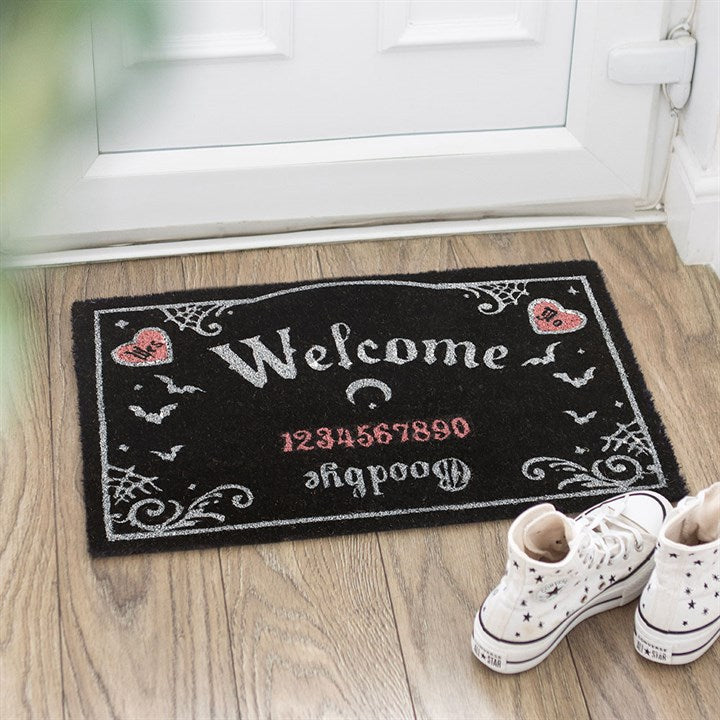 Pink and Black Talking Board Doormat