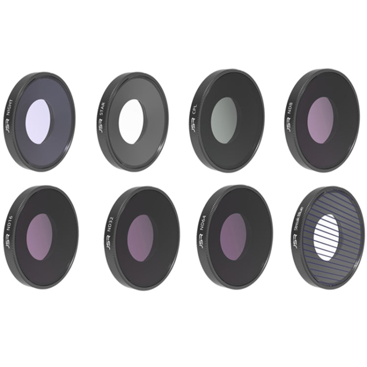 JSR 8 in 1 Streak Blue CPL ND8 ND16 ND32 ND64 STAR NIGHT Lens Filter For DJI Osmo Action 3, 8 in 1