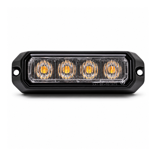 Ultra Bright ECE R65 Amber LED Warning Strobe Lamp | Surface Mount | 12/24V