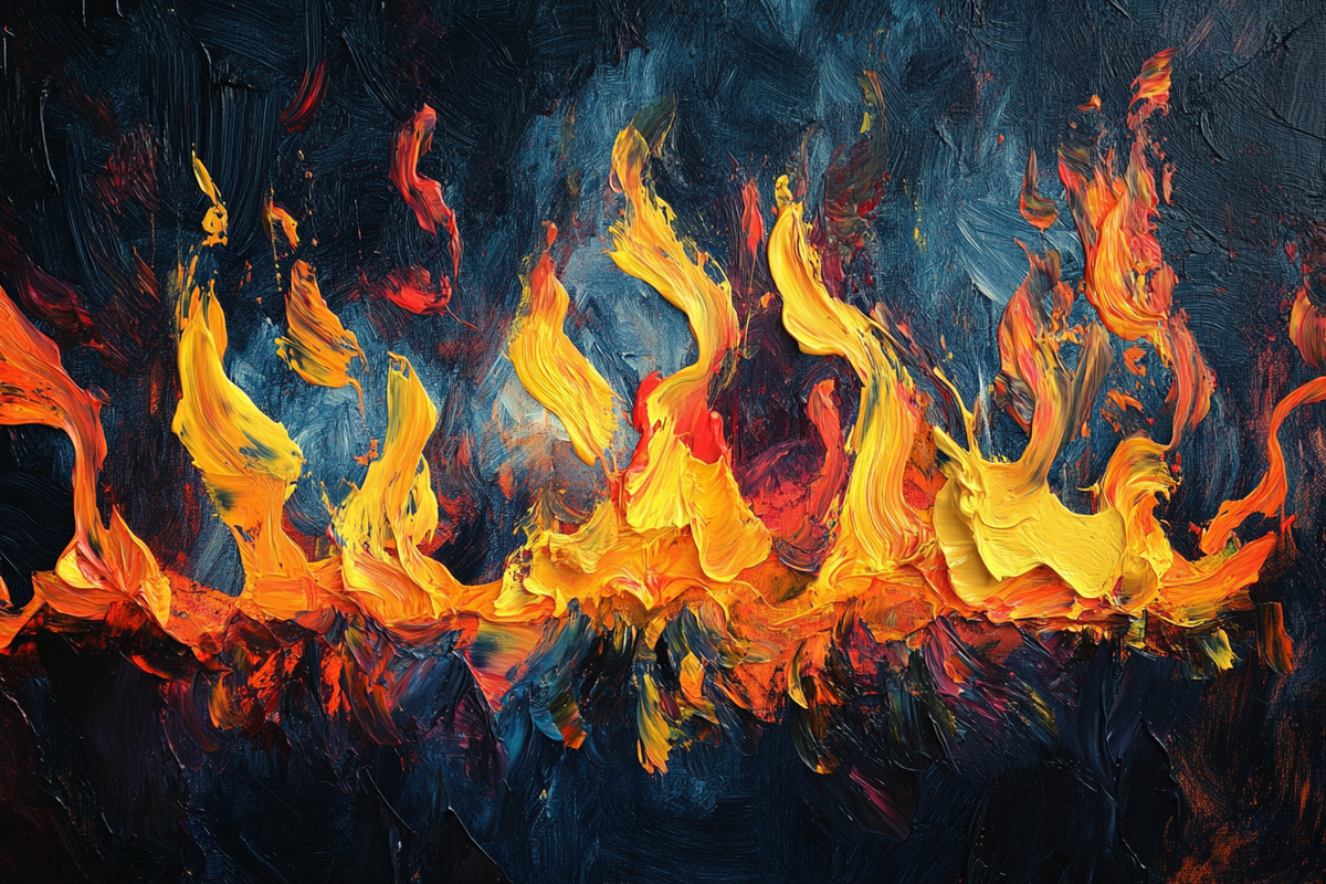 Dancing Flames Canvas