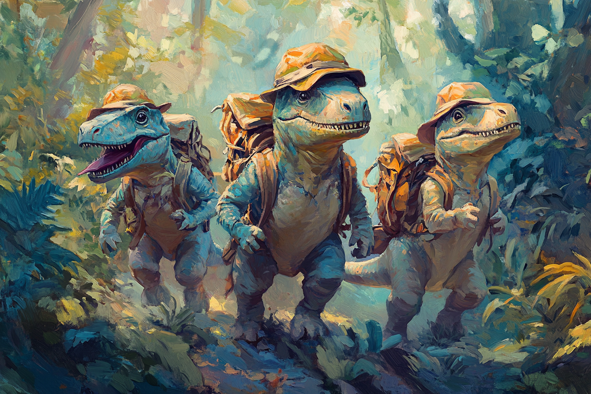 Dino Explorer's Adventure Canvas