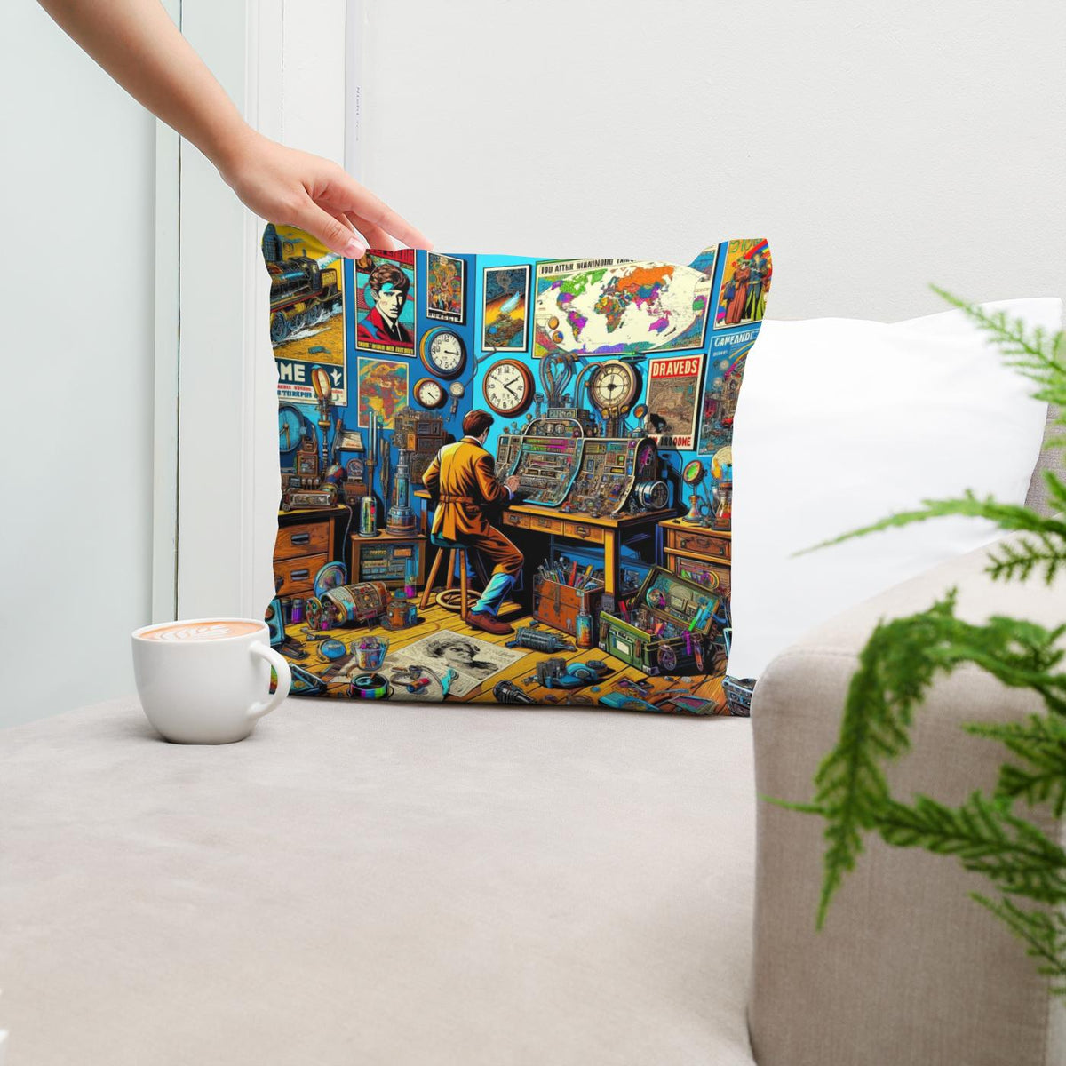 Temporal Tapestry Cotton Cushion
