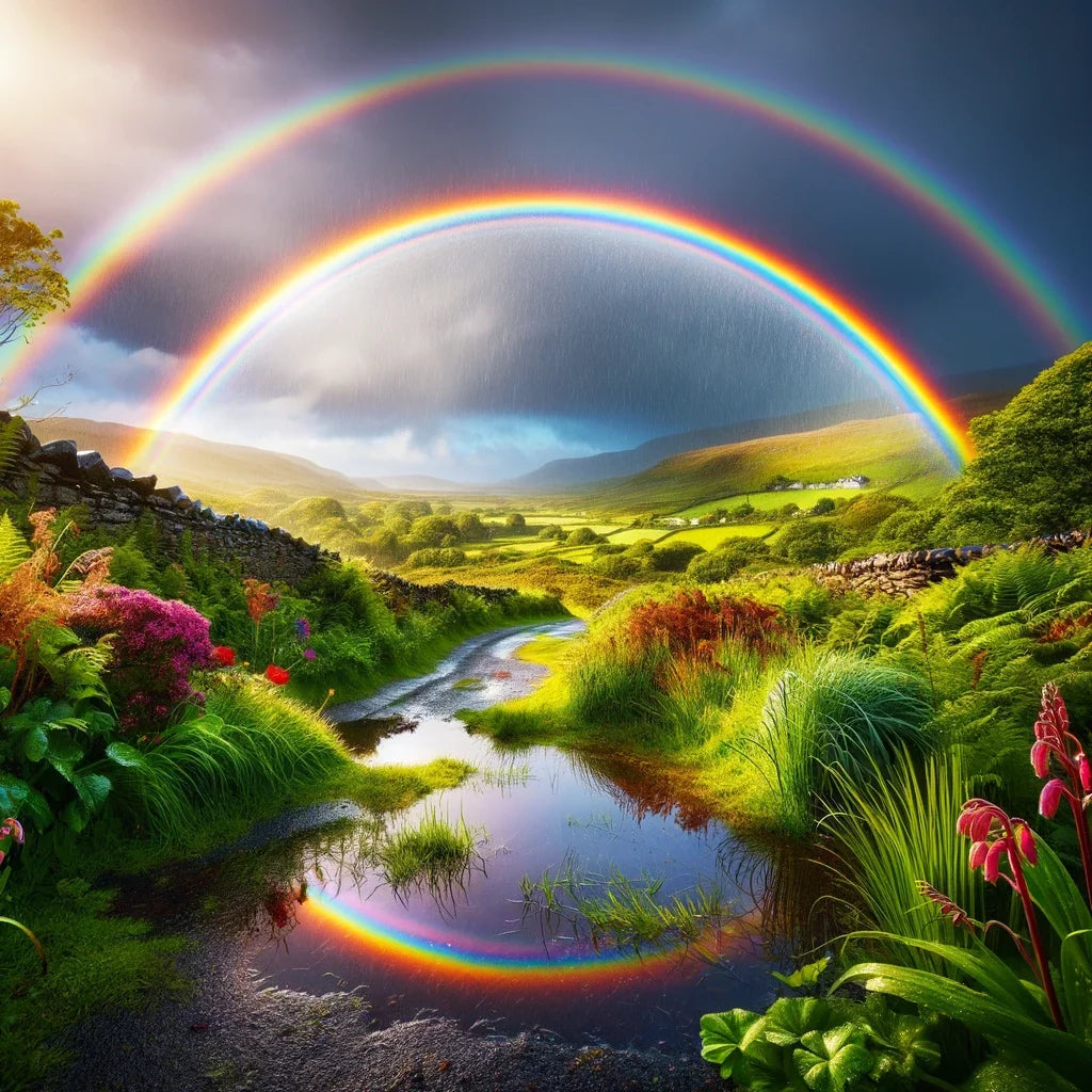 Double Rainbow Wonder Canvas