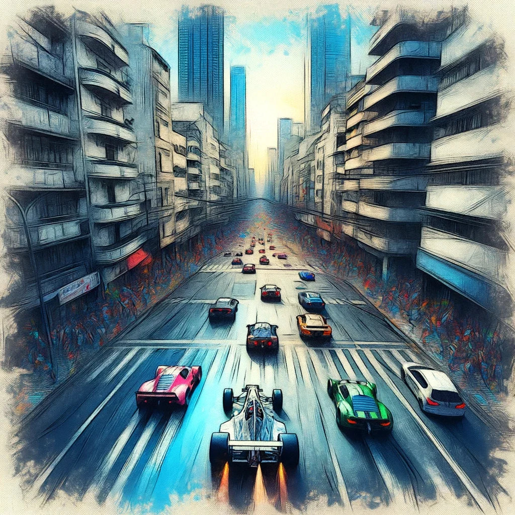 Drone City Racer Canvas