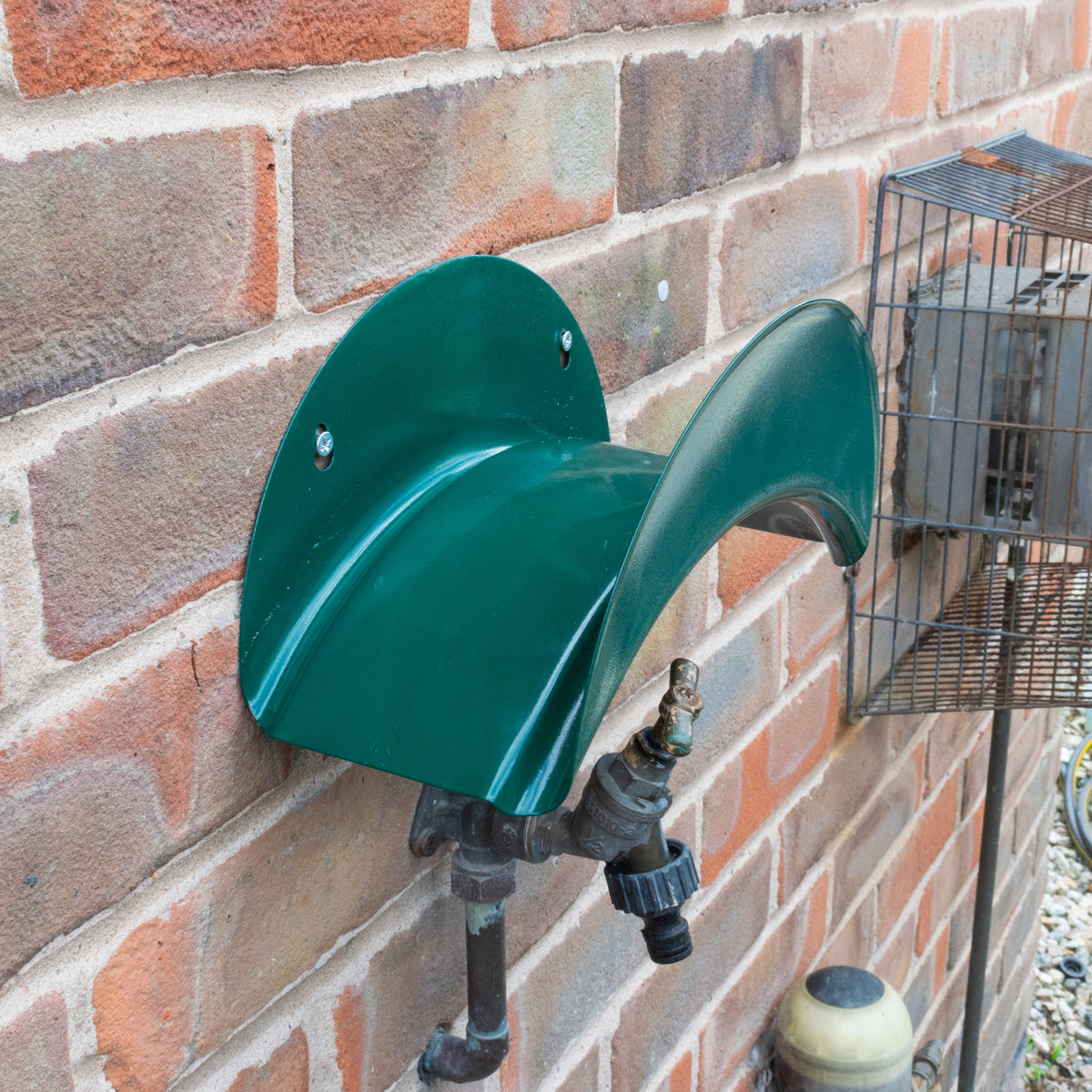 Metal Hose Hanger Green