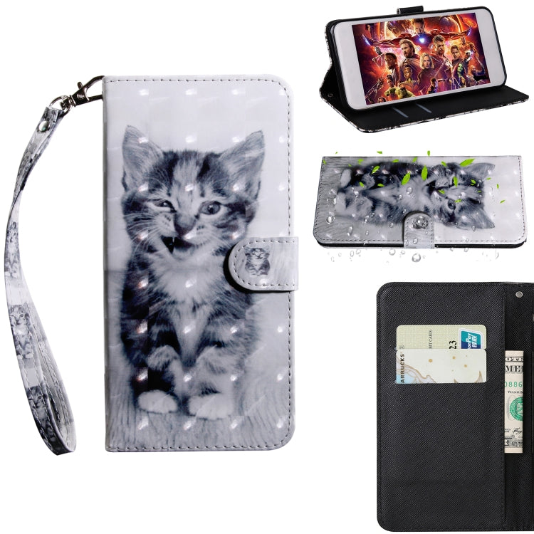 3D Painting Pattern Coloured Drawing Horizontal Flip TPU + PU Leather Case with Holder & Card Slots & Wallet, For Huawei P Smart Z, For Huawei Honor 8A Pro