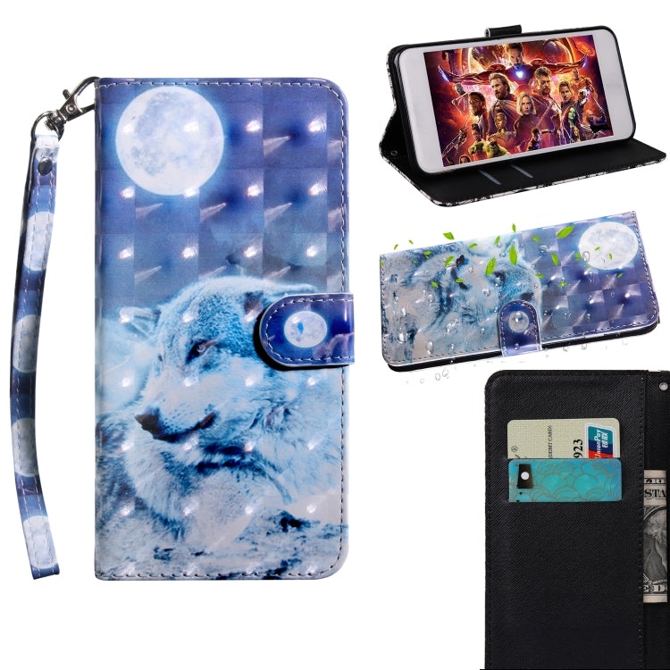 3D Painting Pattern Coloured Drawing Horizontal Flip TPU + PU Leather Case with Holder & Card Slots & Wallet, For Huawei P Smart Z, For Huawei Honor 8A Pro