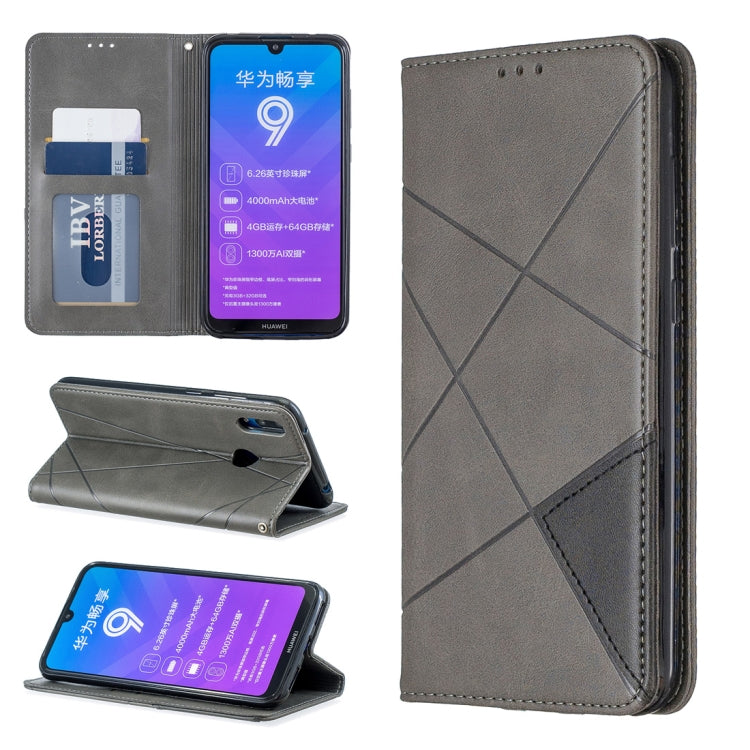 Rhombus Texture Horizontal Flip Magnetic Leather Case with Holder & Card Slots & Wallet, For Huawei P Smart+ 2019 / Honor 10i (Honor 20 lite), For Huawei Y7 (2019) / Y7 Prime (2019)
