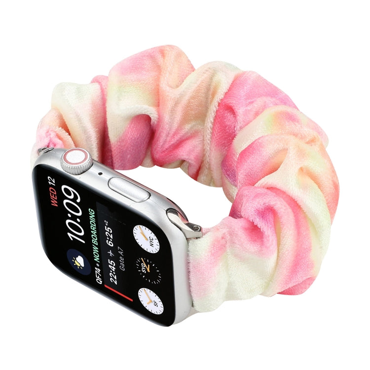 Flannel Hair Ring Replacement Strap Watchband, For Apple Watch Series 8&7 41mm / SE 2&6&SE&5&4 40mm / 3&2&1 38mm, For Apple Watch Series 7 41mm / 6 & SE & 5 & 4 40mm / 3 & 2 & 1 38mm