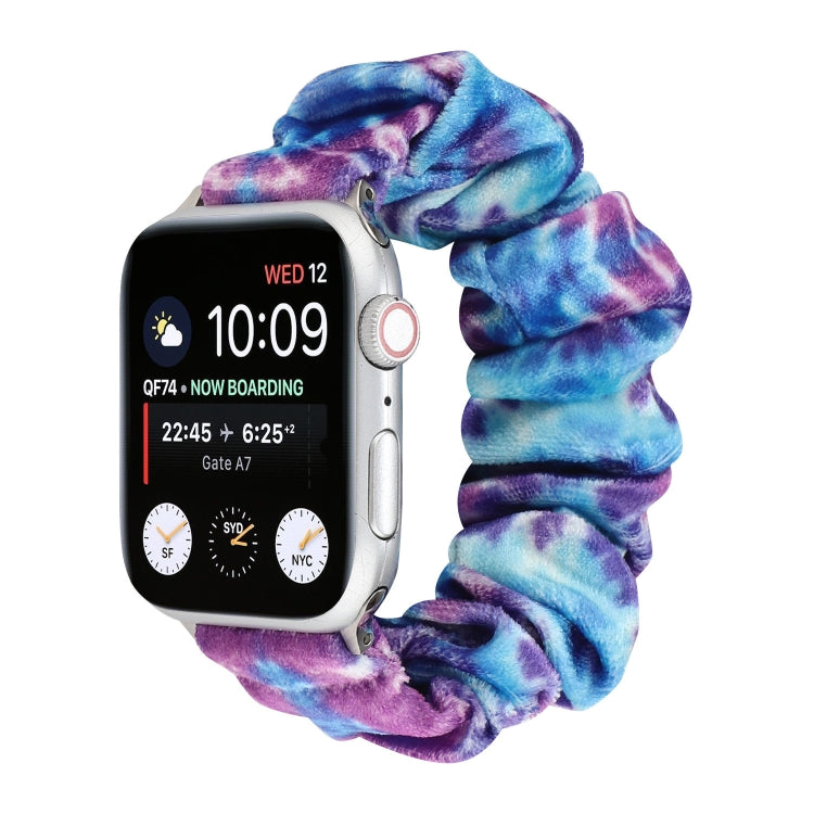Flannel Hair Ring Replacement Strap Watchband, For Apple Watch Series 8&7 41mm / SE 2&6&SE&5&4 40mm / 3&2&1 38mm, For Apple Watch Series 7 41mm / 6 & SE & 5 & 4 40mm / 3 & 2 & 1 38mm