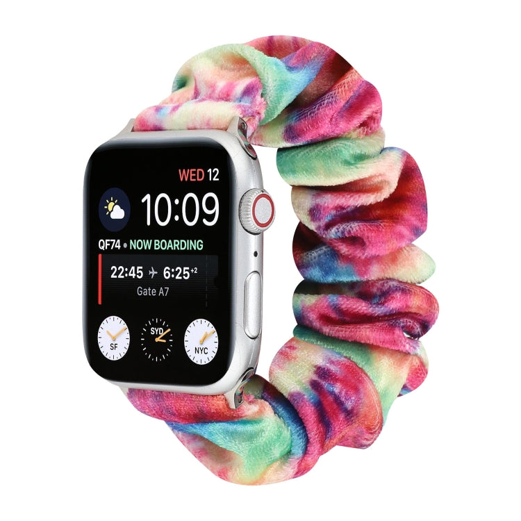 Flannel Hair Ring Replacement Strap Watchband, For Apple Watch Series 8&7 41mm / SE 2&6&SE&5&4 40mm / 3&2&1 38mm, For Apple Watch Series 7 41mm / 6 & SE & 5 & 4 40mm / 3 & 2 & 1 38mm