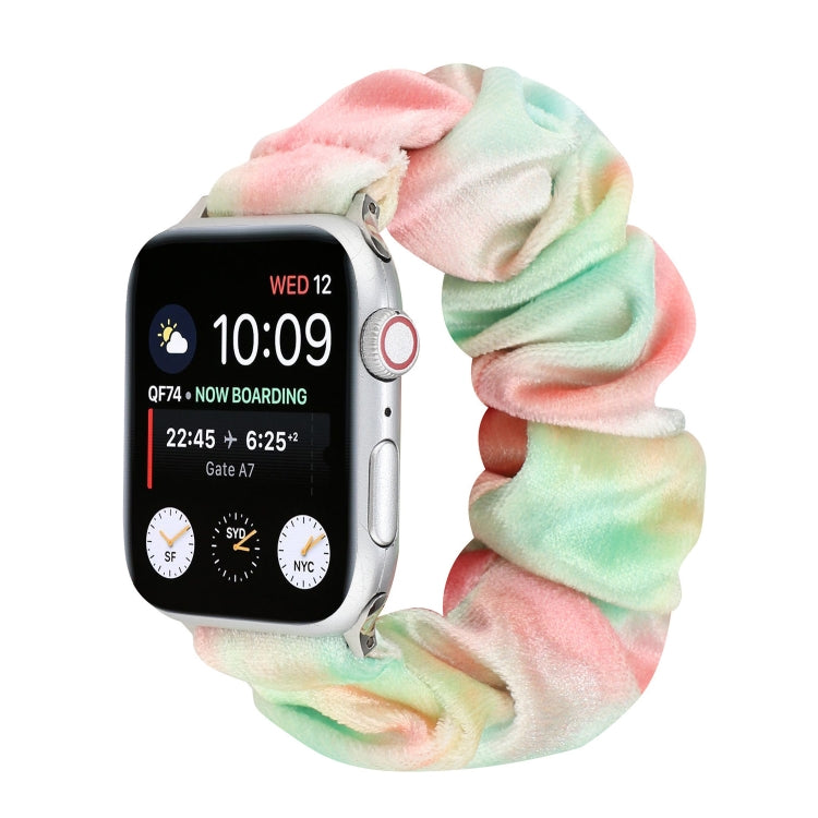 Flannel Hair Ring Replacement Strap Watchband, For Apple Watch Series 8&7 41mm / SE 2&6&SE&5&4 40mm / 3&2&1 38mm, For Apple Watch Series 7 41mm / 6 & SE & 5 & 4 40mm / 3 & 2 & 1 38mm