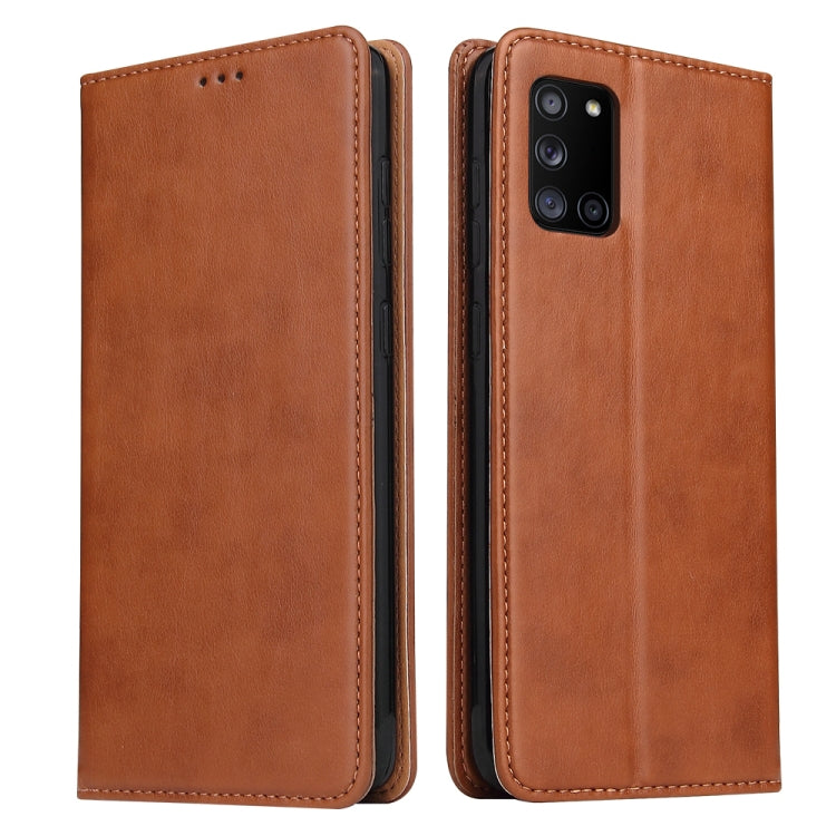 Fierre Shann PU Genuine Leather Texture Horizontal Flip Leather Case with Holder & Card Slots & Wallet, For Samsung Galaxy A31, For Samsung Galaxy A51 5G, For Samsung Galaxy A71 5G
