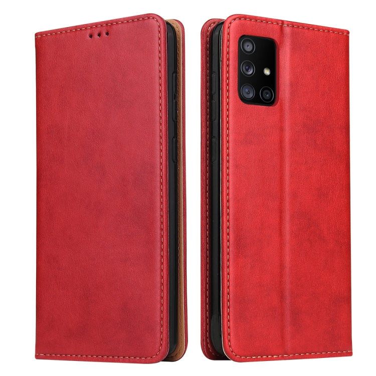 Fierre Shann PU Genuine Leather Texture Horizontal Flip Leather Case with Holder & Card Slots & Wallet, For Samsung Galaxy A31, For Samsung Galaxy A51 5G, For Samsung Galaxy A71 5G