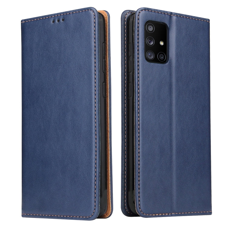 Fierre Shann PU Genuine Leather Texture Horizontal Flip Leather Case with Holder & Card Slots & Wallet, For Samsung Galaxy A31, For Samsung Galaxy A51 5G, For Samsung Galaxy A71 5G