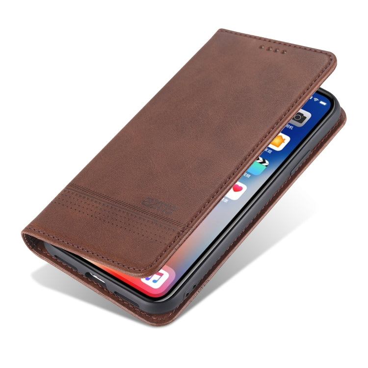 AZNS Magnetic Calf Texture Horizontal Flip Leather Case with Card Slots & Holder & Wallet, For iPhone XR, For iPhone XS Max