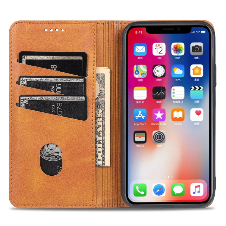AZNS Magnetic Calf Texture Horizontal Flip Leather Case with Card Slots & Holder & Wallet, For iPhone XR, For iPhone XS Max