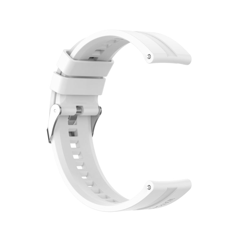 For Huawei Watch GT 2 46mm Silicone Replacement Wrist Strap Watchband, with Silver Buckle