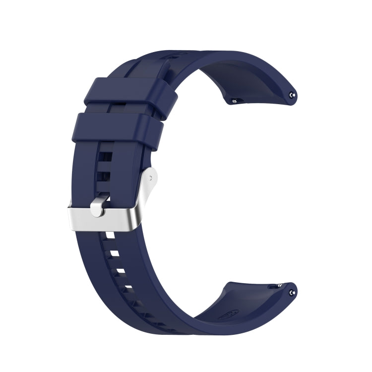 For Huawei Watch GT 2 46mm Silicone Replacement Wrist Strap Watchband, with Silver Buckle