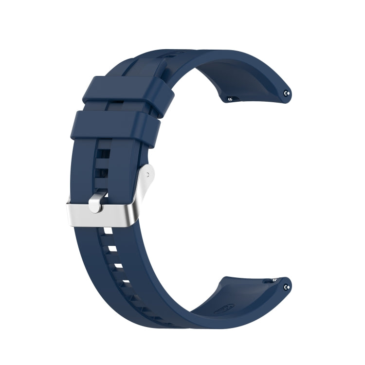 For Huawei Watch GT 2 46mm Silicone Replacement Wrist Strap Watchband, with Silver Buckle