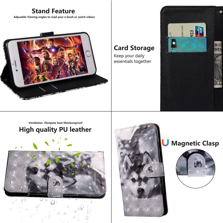 3D Painted Pattern Horizontal Flip TPU + PU Leather Case with Holder & Card Slots & Wallet & Lanyard, For Motorola Moto G9 Play, For Motorola Moto G9 Plus