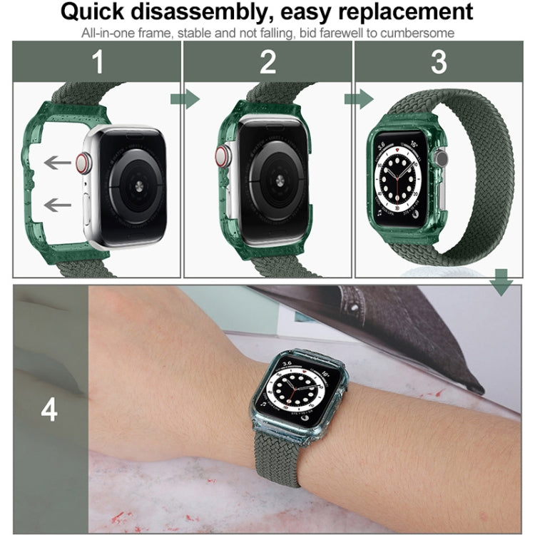 Weave Replacement Wrist Strap Watchbands with Frame For Apple Watch Series 6 & SE & 5 & 4 44mm / 3 & 2 & 1 42mm, 128mm, 135mm, 140mm, 145mm