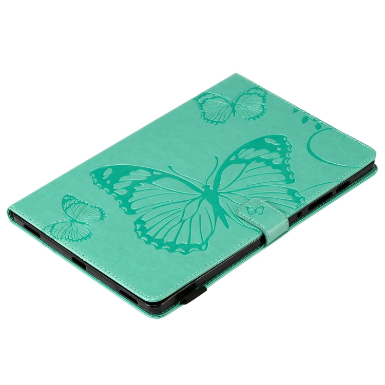 Pressed Printing Butterfly Pattern Horizontal Flip Leather Case with Holder & Card Slots & Wallet & Sleep / Wake-up Function, For Samsung Galaxy Tab S6 T860