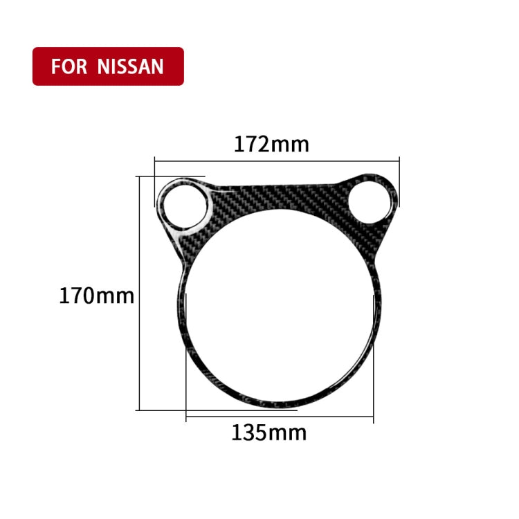 Car Carbon Fiber Whole Gear Position Console Panel Decorative Sticker for Nissan 370Z Z34 2009-, Left and Right Drive Universal, Whole Gear Position Console Panel
