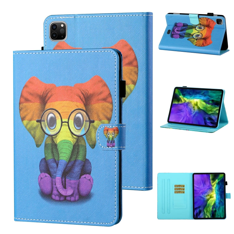 Coloured Drawing Stitching Horizontal Flip Leather Case with Holder & Card Slot & Sleep / Wake-up Function, For iPad Pro 11 (2020) / (2018), For iPad 10.2 2021 / 2020 / 2019 / Air (2019), For iPad Air / Air 2 / 9.7 (2017) & (2018)                      ...