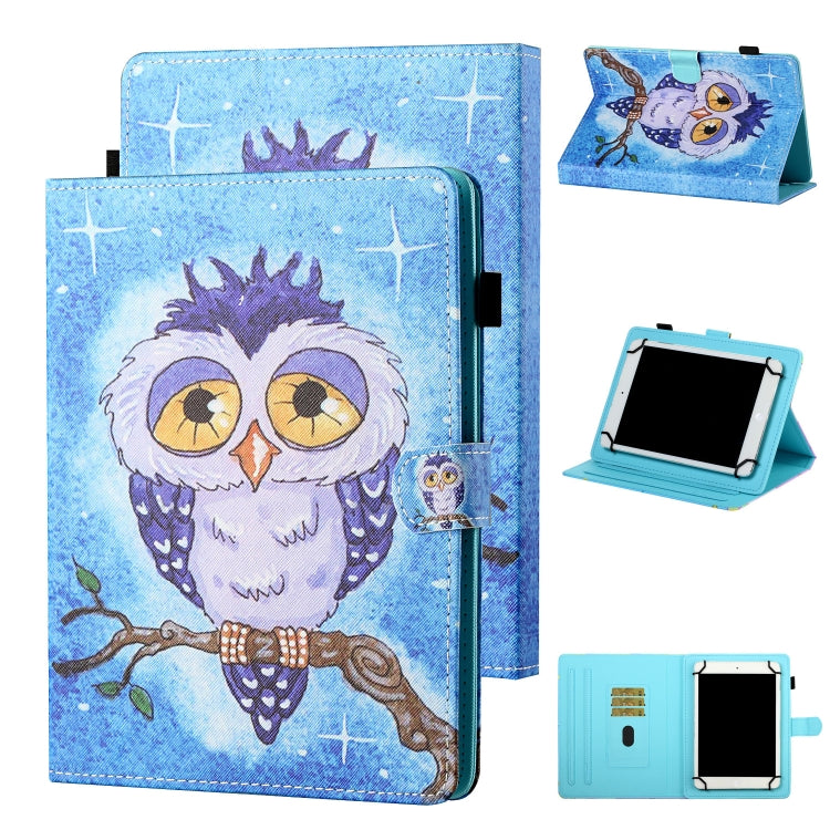 Universal Coloured Drawing Stitching Horizontal Flip Leather Case with Holder & Card Slot, For 7 inch Tablet, For 8 inch Tablet, For 10 inch Tablet