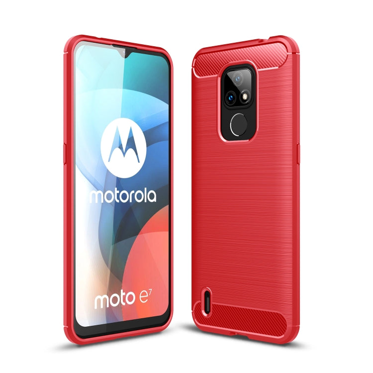 Brushed Texture Carbon Fiber TPU Case, For Motorola Moto E7 (2020), For OnePlus 9 Pro