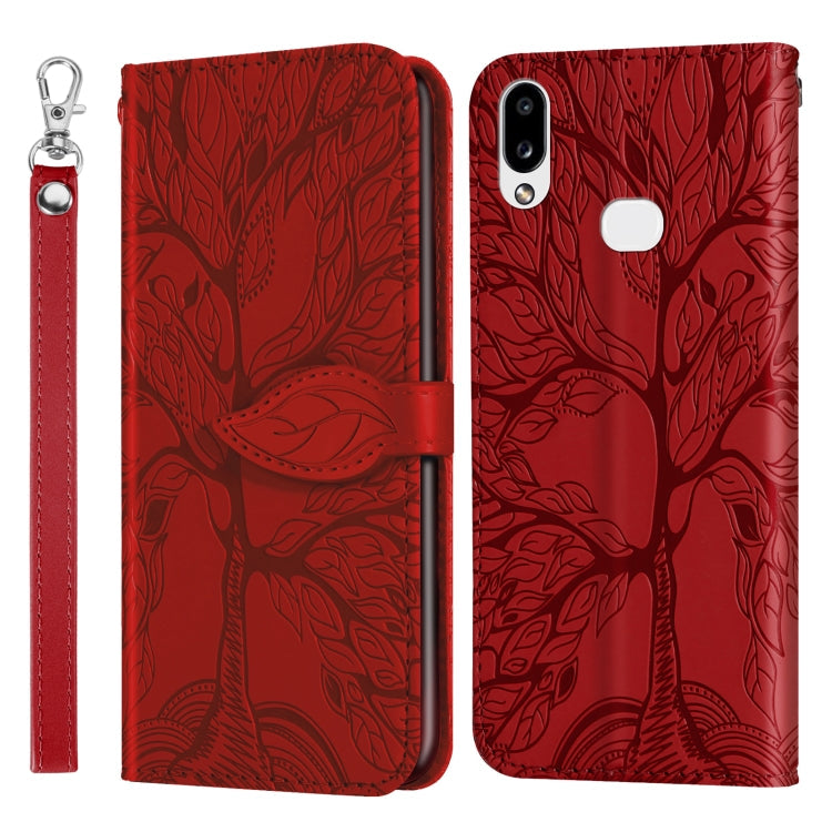 Life of Tree Embossing Pattern Horizontal Flip Leather Case with Holder & Card Slot & Wallet & Photo Frame & Lanyard, For Samsung Galaxy A8s, For Samsung Galaxy A10s, For Samsung Galaxy A20 / A30, For Samsung Galaxy A20e