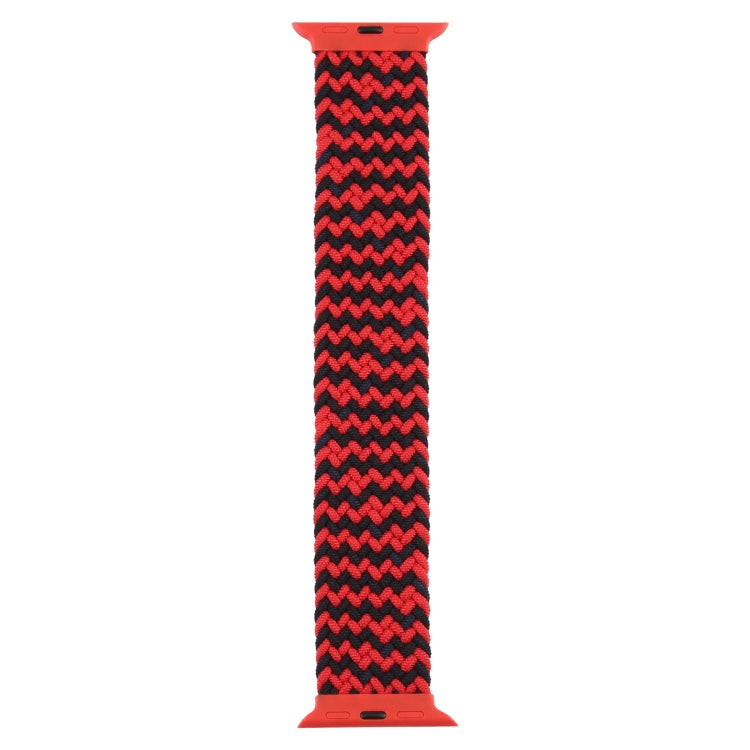 Plastic Buckle Mixed Color Nylon Braided Single Loop Replacement Watchbands For Apple Watch Series 6 & SE & 5 & 4 40mm / 3 & 2 & 1 38mm, XL