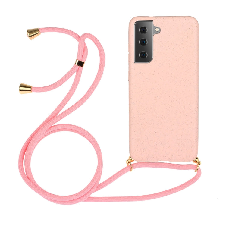 Wheat Straw Material + TPU Protective Case with Lanyard, For Samsung Galaxy S21 5G, For Samsung Galaxy S21+ 5G, For Samsung Galaxy S21 Ultra 5G, For Samsung Galaxy S20 FE