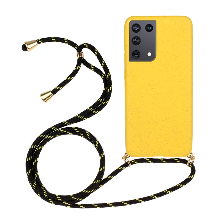 Wheat Straw Material + TPU Protective Case with Lanyard, For Samsung Galaxy S21 5G, For Samsung Galaxy S21+ 5G, For Samsung Galaxy S21 Ultra 5G, For Samsung Galaxy S20 FE