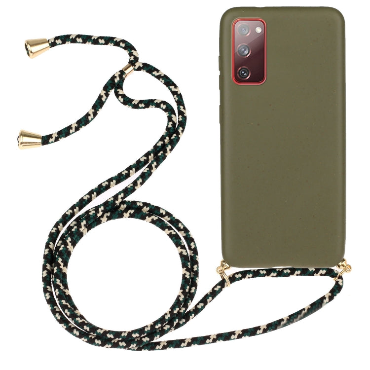 Wheat Straw Material + TPU Protective Case with Lanyard, For Samsung Galaxy S21 5G, For Samsung Galaxy S21+ 5G, For Samsung Galaxy S21 Ultra 5G, For Samsung Galaxy S20 FE