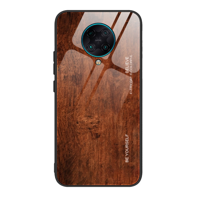 Wood Grain Glass Protective Case, For Xiaomi Mi CC9, For Xiaomi Poco X3 NFC, For Xiaomi Redmi K30 Pro, For Xiaomi Redmi Note 9S