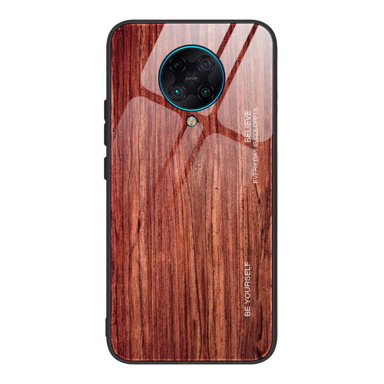 Wood Grain Glass Protective Case, For Xiaomi Mi CC9, For Xiaomi Poco X3 NFC, For Xiaomi Redmi K30 Pro, For Xiaomi Redmi Note 9S