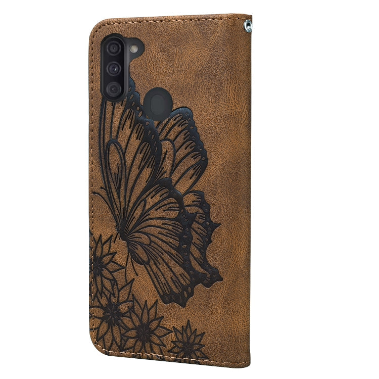 Retro Skin Feel Butterflies Embossing Horizontal Flip Leather Case with Holder & Card Slots & Wallet, For Samsung Galaxy A11, For Samsung Galaxy A12 5G, For Samsung Galaxy A21, For Samsung Galaxy A21s