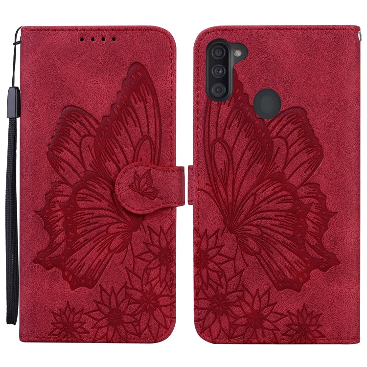 Retro Skin Feel Butterflies Embossing Horizontal Flip Leather Case with Holder & Card Slots & Wallet, For Samsung Galaxy A11, For Samsung Galaxy A12 5G, For Samsung Galaxy A21, For Samsung Galaxy A21s