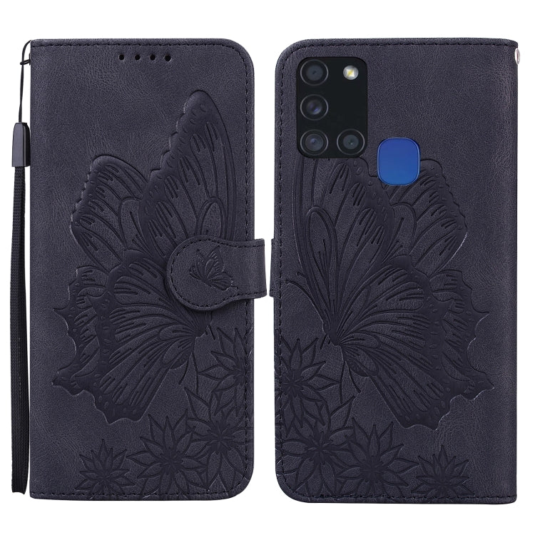 Retro Skin Feel Butterflies Embossing Horizontal Flip Leather Case with Holder & Card Slots & Wallet, For Samsung Galaxy A11, For Samsung Galaxy A12 5G, For Samsung Galaxy A21, For Samsung Galaxy A21s