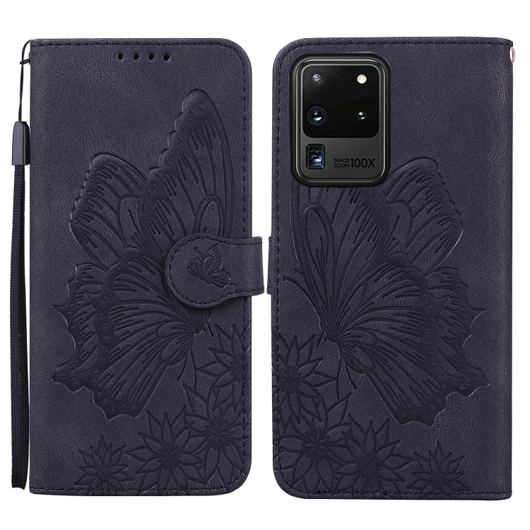 Retro Skin Feel Butterflies Embossing Horizontal Flip Leather Case with Holder & Card Slots & Wallet, For Samsung Galaxy S20+, For Samsung Galaxy S20 Ultra, For Samsung Galaxy S21 5G, For Samsung Galaxy S21 Ultra  5G