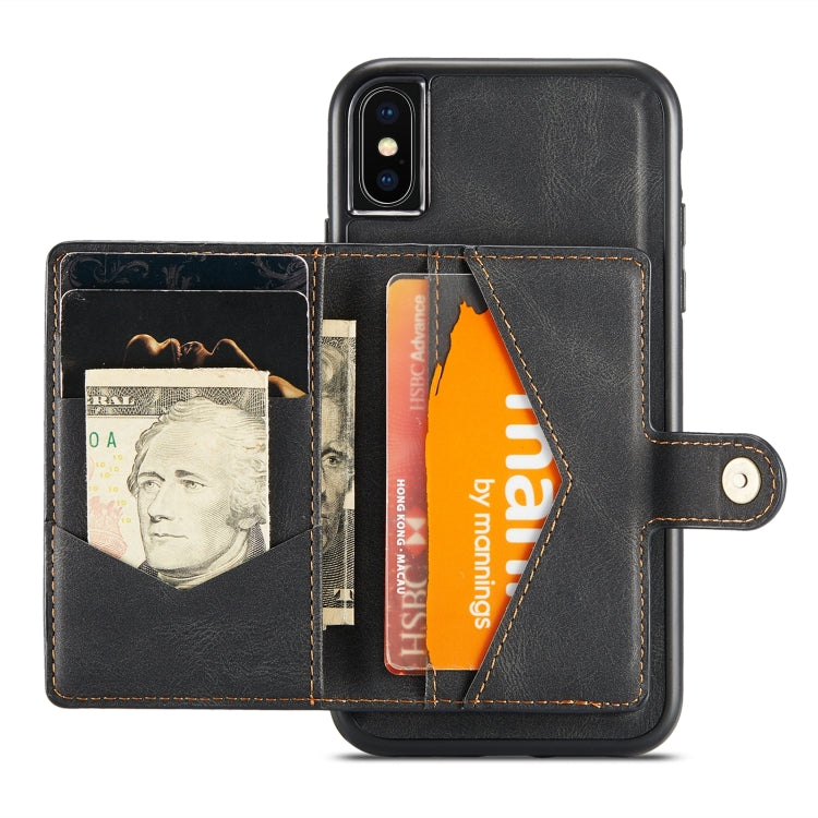 JEEHOOD Retro Magnetic Detachable Protective Case with Wallet & Card Slot & Holder, For iPhone XS Max, For iPhone 11 Pro, For iPhone 11, For iPhone 11 Pro Max