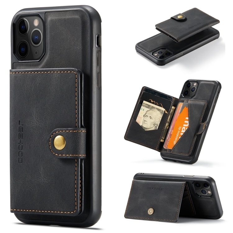 JEEHOOD Retro Magnetic Detachable Protective Case with Wallet & Card Slot & Holder, For iPhone XS Max, For iPhone 11 Pro, For iPhone 11, For iPhone 11 Pro Max